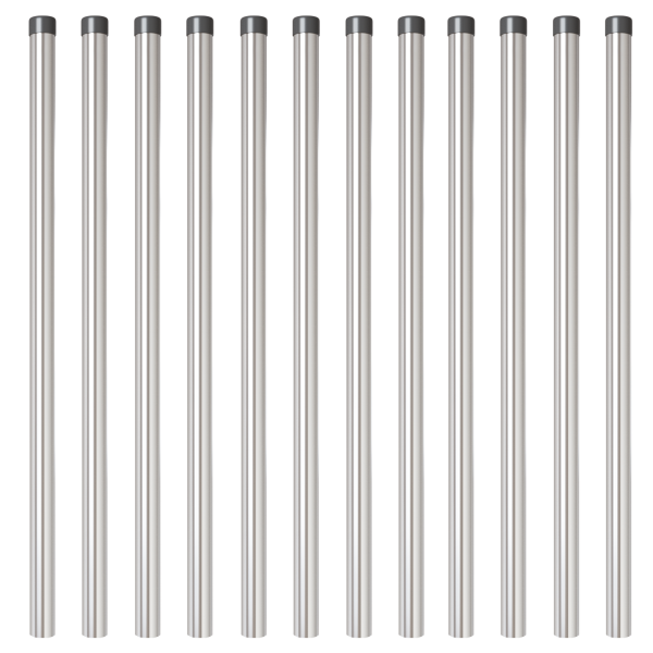 Postes de Cerca 12 pcs Prateado 120 cm Aço galvanizado M 3