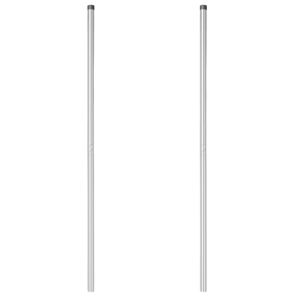 Postes de Cerca 2 pcs Prateado 160 cm Aço galvanizado M 3