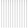 Postes de cerca 12 pcs Plateado 160 cm Acero galvanizado 3
