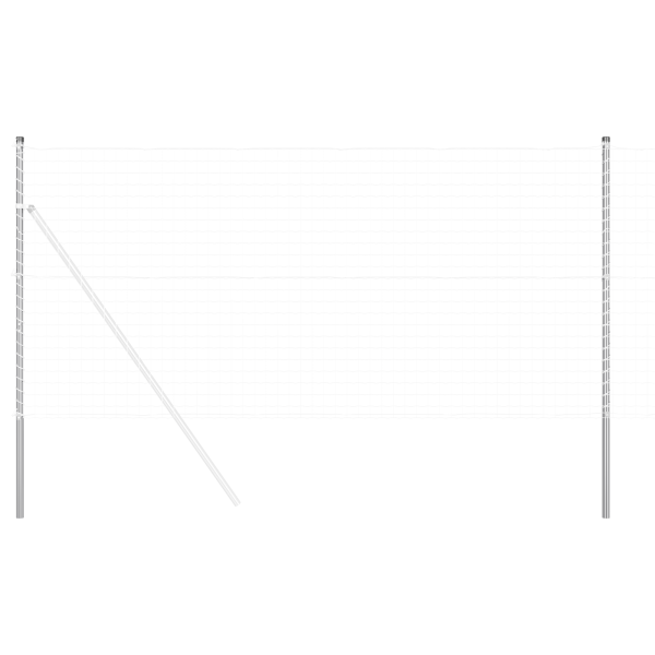 Postes de Cerca 12 pcs Prateado 180 cm Aço galvanizado M 2