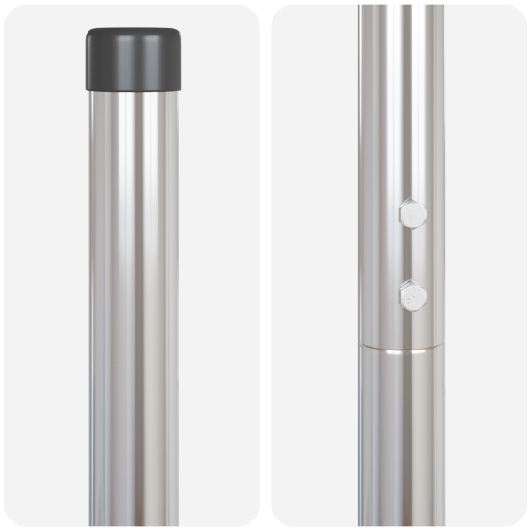 Postes de cerca 12 pcs Plateado 180 cm Acero galvanizado M 5