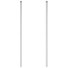 Postes de Cerca 2 pcs Prateado 200 cm Aço galvanizado 3