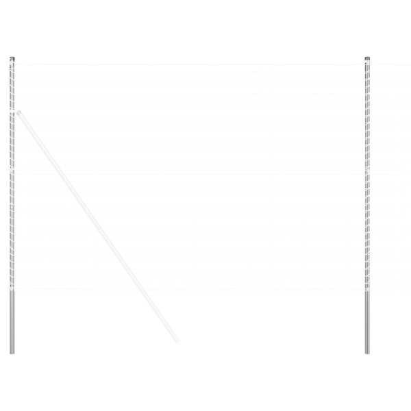 Postes de Cerca 2 pcs Prateado 210 cm Aço galvanizado M 2