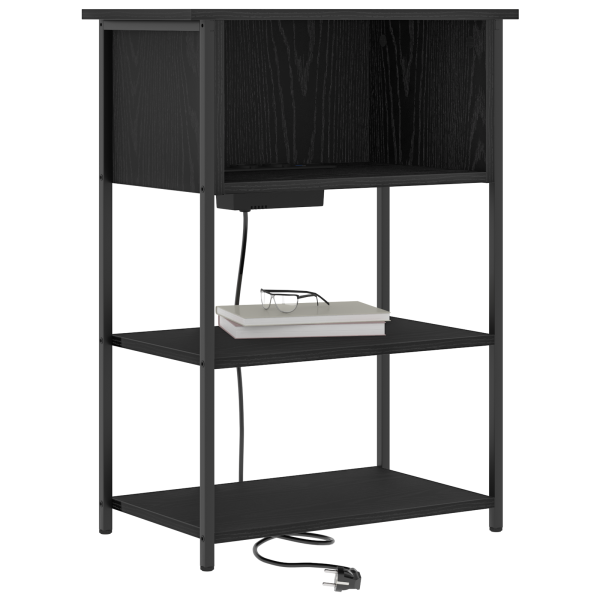 Armário de Cabeceira Carvalho preto 55 x 31 x 76 cm M 3