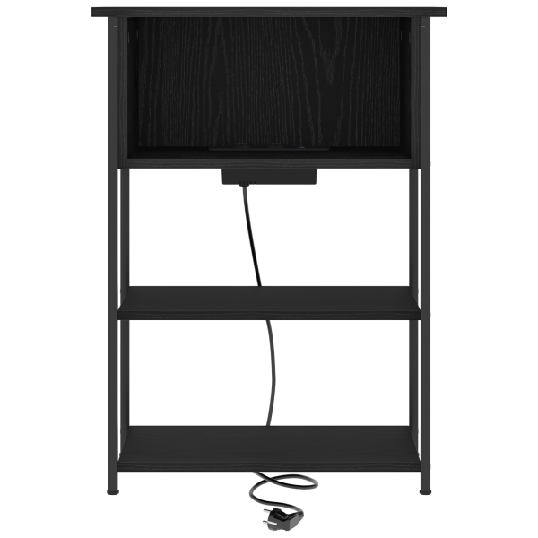 Armario de Noche Roble negro 55 x 31 x 76 cm M 5