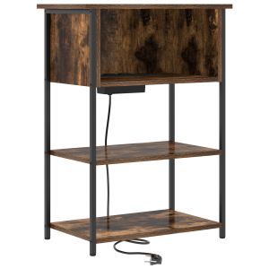 Armário de Cabeceira Carvalho fumado 55 x 31 x 76 cm H