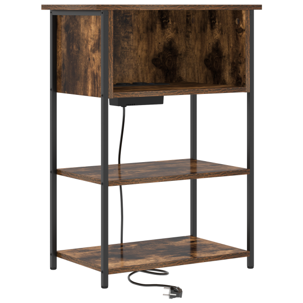 Armario de Noche Roble ahumado 55 x 31 x 76 cm M 2