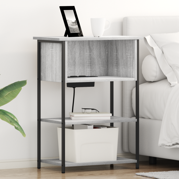 Armario de Noche Gris sonoma 55 x 31 x 76 cm D