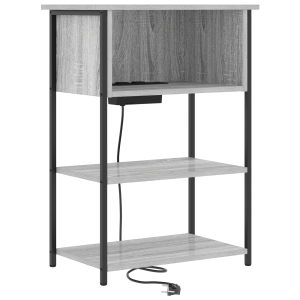 Armario de Noche Gris sonoma 55 x 31 x 76 cm H