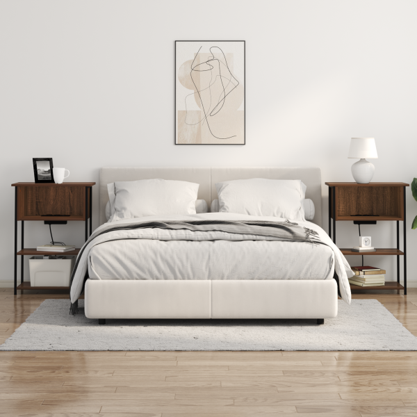 Armário de Cabeceira Carvalho castanho 55 x 31 x 76 cm M 4