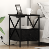 Armario de Noche 2 pcs Roble negro 41.5 x 40.5 x 55 cm 3