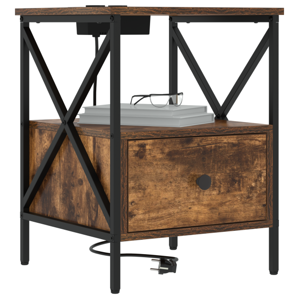 Armario de Noche 2 pcs Roble ahumado 41.5 x 40.5 x 55 cm M 3