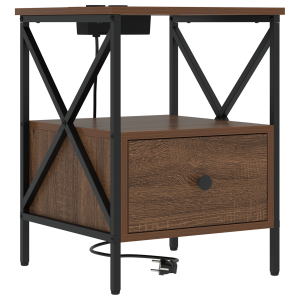 Armário de Cabeceira Carvalho castanho 41.5 x 40.5 x 55 cm H