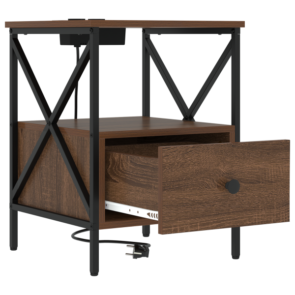 Armário de Cabeceira Carvalho castanho 41.5 x 40.5 x 55 cm M 5