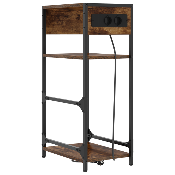 Armario de Noche con cajón Roble ahumado 40 x 27 x 76 cm M 2