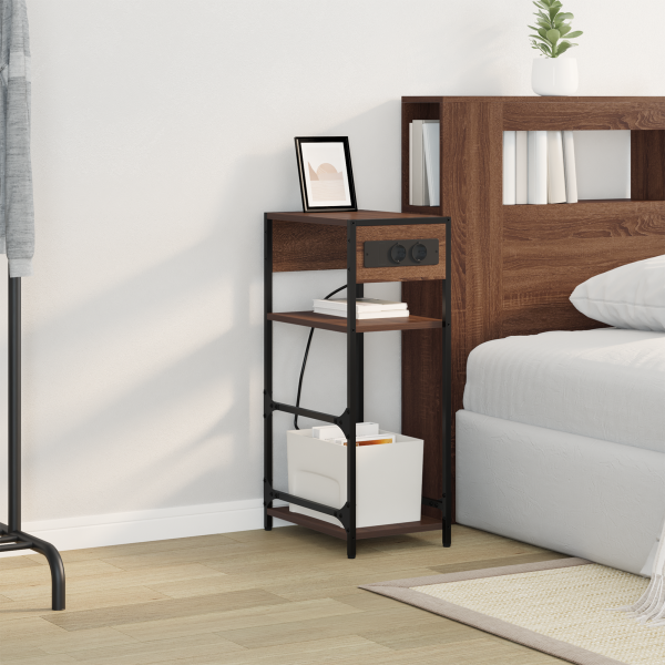 Armário de Cabeceira Carvalho castanho 40 x 27 x 76 cm M 4