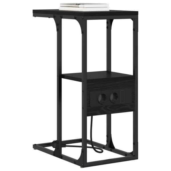 Mesa de Noche con cajón Roble negro 41.5 x 26 x 60.5 cm M 3