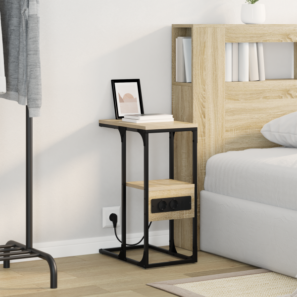 Mesa-de-cabeceira Carvalho sonoma 41.5 x 26 x 60.5 cm M 4