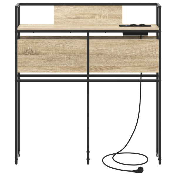 Cabeceira de armazenamento com cabeceira Carvalho sonoma 80 cm M 4