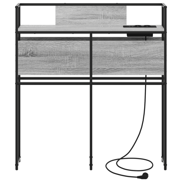 Cabecera de almacenamiento con cabecera con almacenamiento Gris sonoma 80 cm M 4