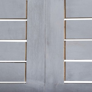 Juego de comedor de jardín 7 pzas madera maciza de acacia gris H