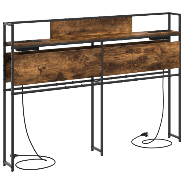 Cabecera de almacenamiento con cabecera Roble ahumado 140 cm M 2