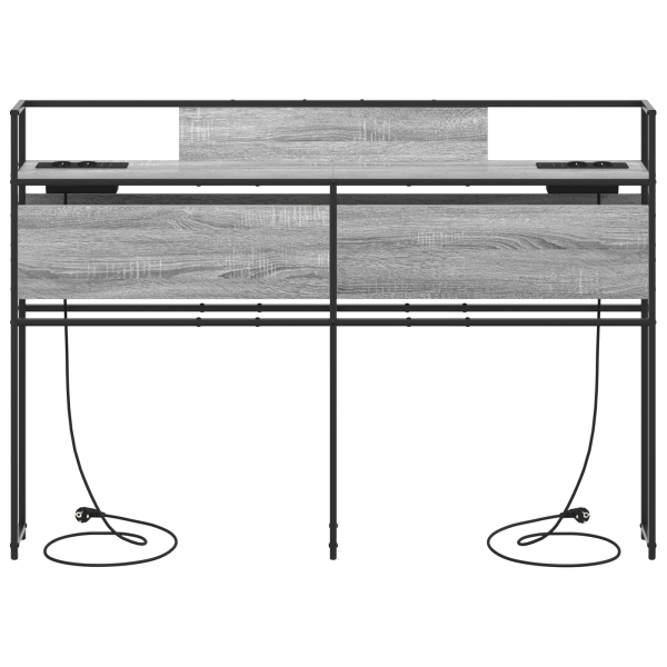 Cabecera de almacenamiento con cabecera Gris sonoma 160 cm M 4