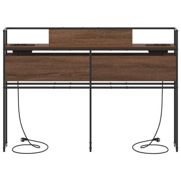 Cabecera de almacenamiento con cabecera Marrón roble 160 cm M 4