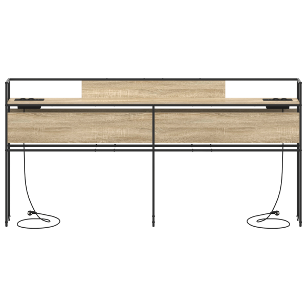 Cabeceira de armazenamento com cabeceira Carvalho sonoma 200 cm M 4