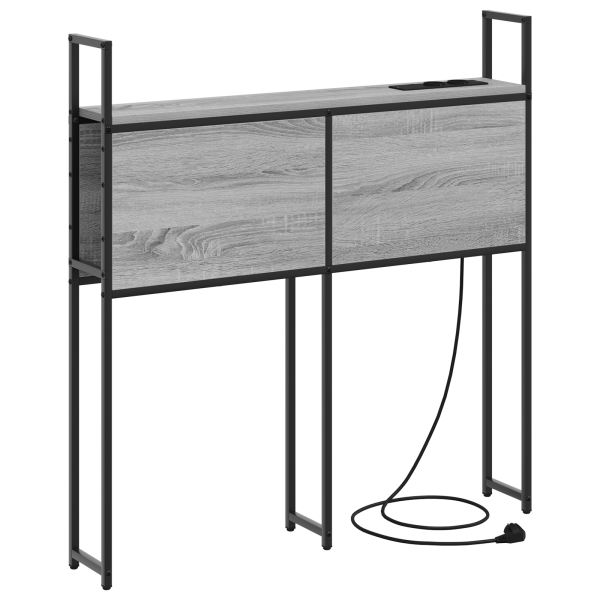 Cabeceira de armazenamento com cabeceira Sonoma cinzento 80 cm M 2