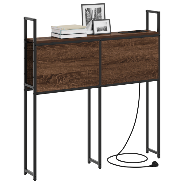 Cabecera de almacenamiento con cabecera Marrón roble 80 cm M 3