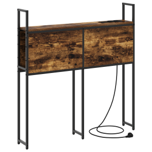 Cabecera de almacenamiento con cabecera Roble ahumado 90 cm H