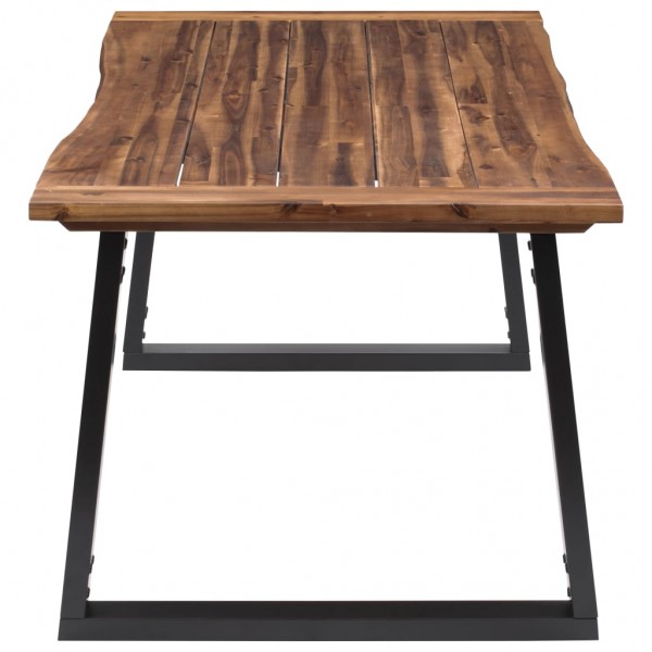 Mesa de jantar em madeira de acácia maciça 180x90 cm M 4
