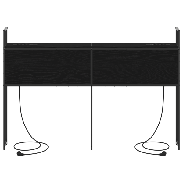 Cabeceira de armazenamento com cabeceira Carvalho preto 120 cm M 4