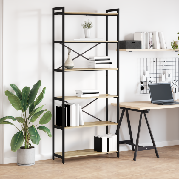 Estantería Roble Sonoma 80 x 30 x 188 cm Madera contrachapada D