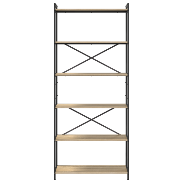 Estantería Roble Sonoma 80 x 30 x 188 cm Madera contrachapada M 5