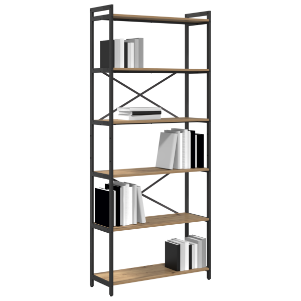 Estante carvalho artisiano 80 x 30 x 188 cm Madeira processada M 3