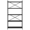 Estantería Roble negro 80 x 30 x 153 cm Madera contrachapada 5