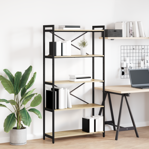 Estantería Roble Sonoma 80 x 30 x 153 cm Madera contrachapada D