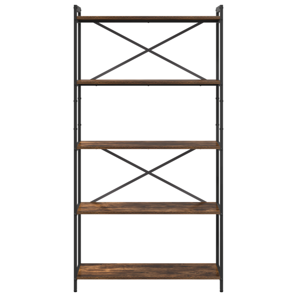 Estantería Roble ahumado 80 x 30 x 153 cm Madera contrachapada M 5