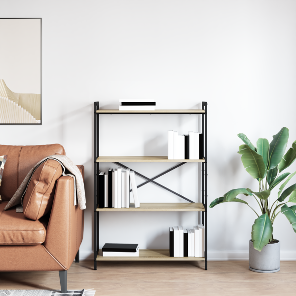 Estantería Roble Sonoma 80 x 30 x 118 cm Tablero de partículas M 4