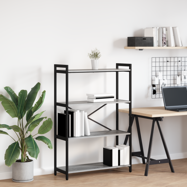 Estantería Gris sonoma 80 x 30 x 118 cm Madera contrachapada D