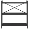 Estantería Roble negro 80 x 30 x 83 cm Madera contrachapada 5