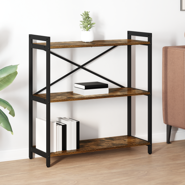 Estantería Roble ahumado 80 x 30 x 83 cm Tablero de partículas D