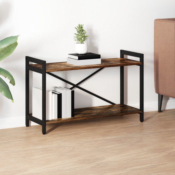 Estantería Roble ahumado 80 x 30 x 48.5 cm Madera contrachapada D