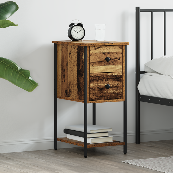 Armario de Noche con cajón Madera vieja 32 x 42 x 70 cm D
