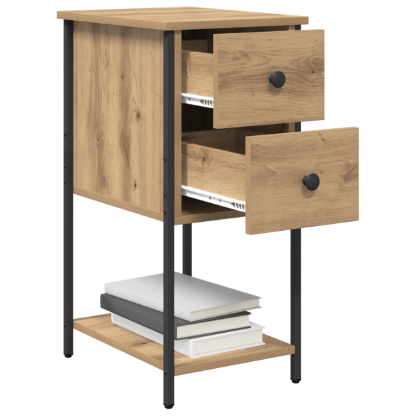 Armario de Noche con cajón Roble artisan 32 x 42 x 70 cm M 3