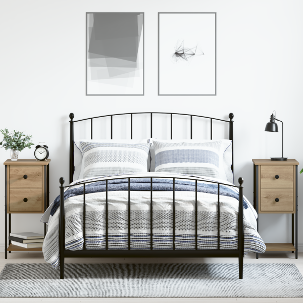 Armário de Cabeceira 2 pcs carvalho artisiano 32 x 42 x 70 cm M 4