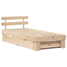 Estrutura da Cama Castanho 90 x 190 cm Madeira de Pinheiro 2