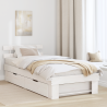 Estructura de cama Blanco 75 x 190 cm Madera de pino sólido 1